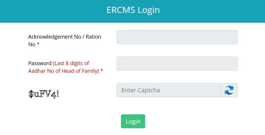 ERCMS Login